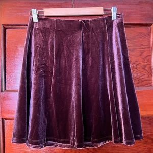 Gap Velvet Purple Pleated Skirt Small